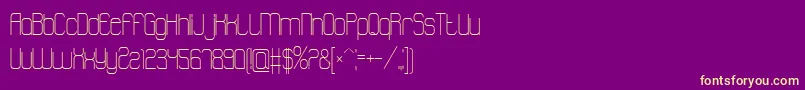 Atthewindowpro-fontti – keltaiset fontit violetilla taustalla