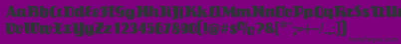 フォントLouisianne – 紫の背景に黒い文字