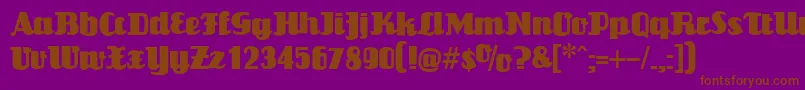 Louisianne Font – Brown Fonts on Purple Background