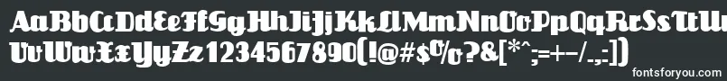 Шрифт Louisianne – белые шрифты на чёрном фоне