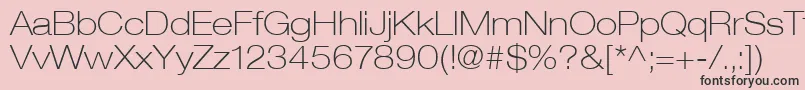 HelveticaLt33ThinExtended Font – Black Fonts on Pink Background