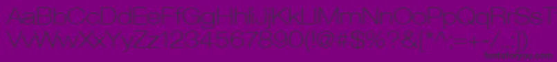 HelveticaLt33ThinExtended Font – Black Fonts on Purple Background