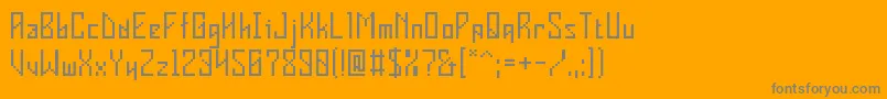 VInsiderDeinterlaced Font – Gray Fonts on Orange Background