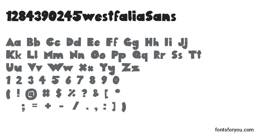 A fonte 1284390245westfaliaSans – alfabeto, números, caracteres especiais