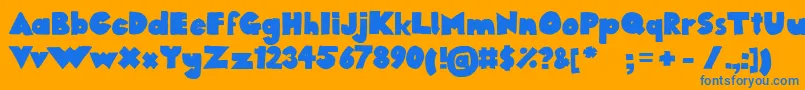 1284390245westfaliaSans Font – Blue Fonts on Orange Background