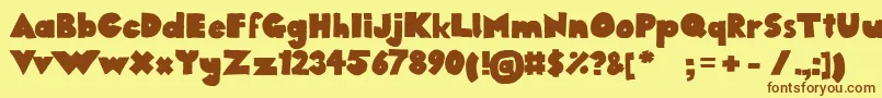 1284390245westfaliaSans Font – Brown Fonts on Yellow Background