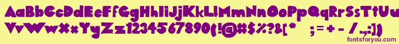 1284390245westfaliaSans Font – Purple Fonts on Yellow Background