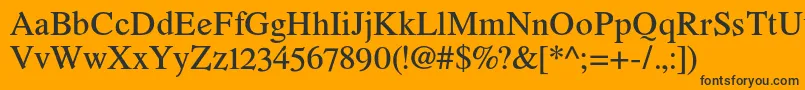 Шрифт Romandeadfno2stdDemibold – чёрные шрифты на оранжевом фоне