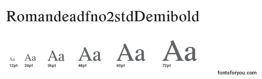 Размеры шрифта Romandeadfno2stdDemibold