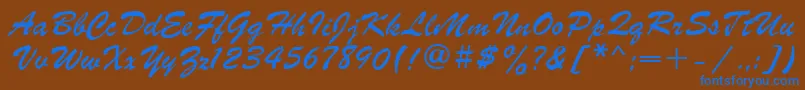 Parsekctt Font – Blue Fonts on Brown Background