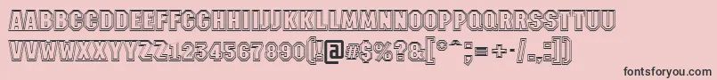 フォントAMachinanova2otlBold – ピンクの背景に黒い文字