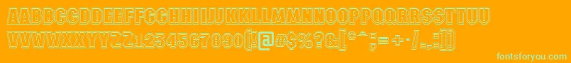 AMachinanova2otlBold Font – Green Fonts on Orange Background