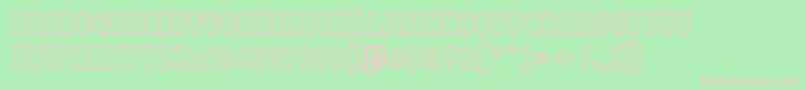 Шрифт AMachinanova2otlBold – розовые шрифты на зелёном фоне