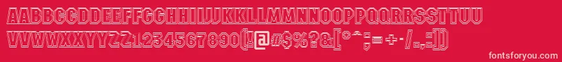 AMachinanova2otlBold-Schriftart – Rosa Schriften auf rotem Hintergrund
