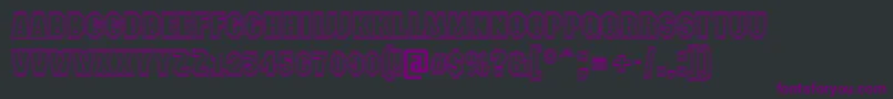 Шрифт AMachinanova2otlBold – фиолетовые шрифты на чёрном фоне