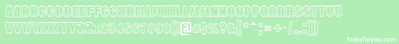 AMachinanova2otlBold Font – White Fonts on Green Background