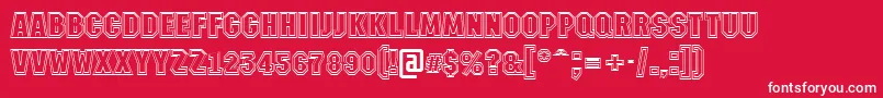 AMachinanova2otlBold Font – White Fonts on Red Background