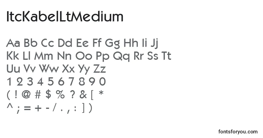 ItcKabelLtMedium-fontti – aakkoset, numerot, erikoismerkit