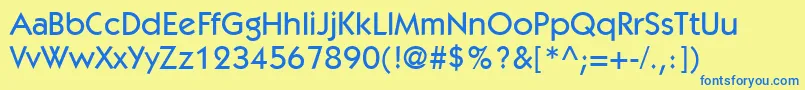 ItcKabelLtMedium Font – Blue Fonts on Yellow Background