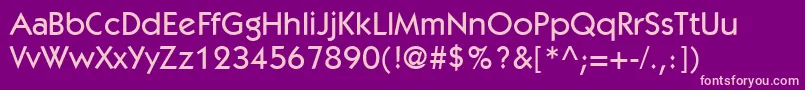 ItcKabelLtMedium Font – Pink Fonts on Purple Background