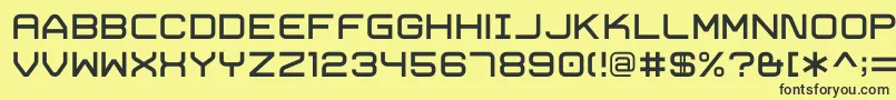 TrivialRegular Font – Black Fonts on Yellow Background