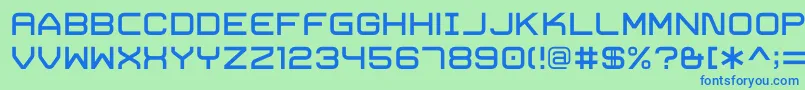 TrivialRegular Font – Blue Fonts on Green Background