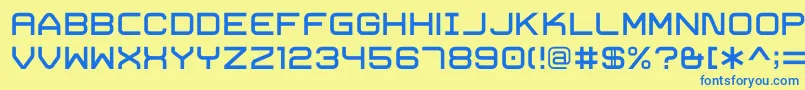 TrivialRegular Font – Blue Fonts on Yellow Background