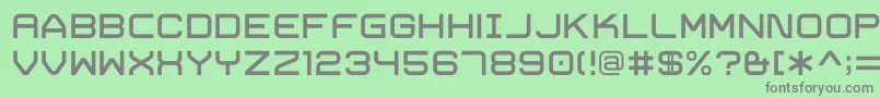 フォントTrivialRegular – 緑の背景に灰色の文字
