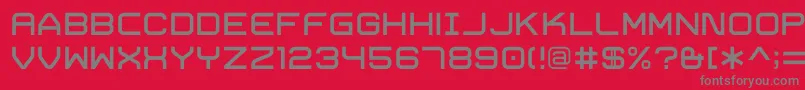 TrivialRegular Font – Gray Fonts on Red Background