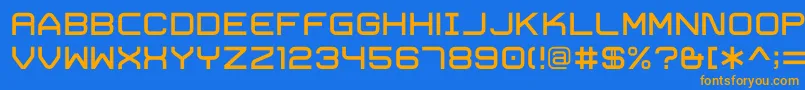TrivialRegular Font – Orange Fonts on Blue Background