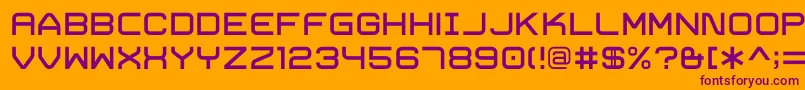 TrivialRegular Font – Purple Fonts on Orange Background