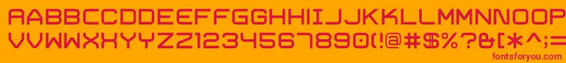 TrivialRegular Font – Red Fonts on Orange Background
