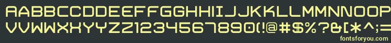 TrivialRegular Font – Yellow Fonts on Black Background