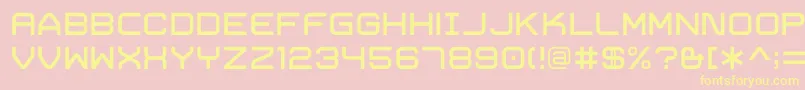 TrivialRegular Font – Yellow Fonts on Pink Background