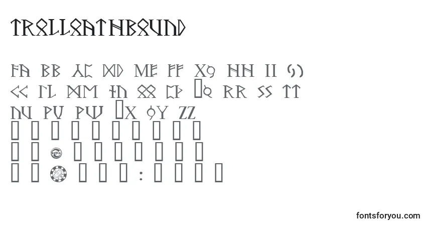Шрифт TrollOathbound – алфавит, цифры, специальные символы