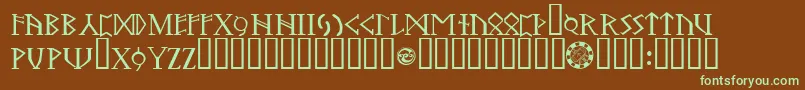 TrollOathbound Font – Green Fonts on Brown Background