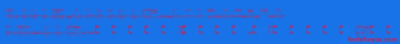 NocturnalExperience Font – Red Fonts on Blue Background