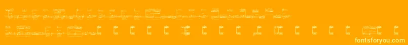 NocturnalExperience Font – Yellow Fonts on Orange Background