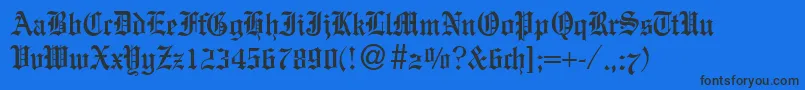 EnglandolddbNormal Font – Black Fonts on Blue Background