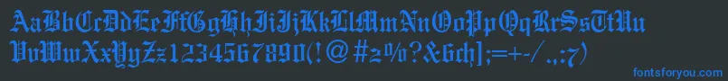 EnglandolddbNormal Font – Blue Fonts on Black Background