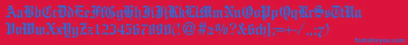 EnglandolddbNormal Font – Blue Fonts on Red Background