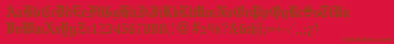 EnglandolddbNormal Font – Brown Fonts on Red Background