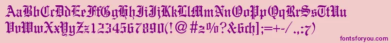 EnglandolddbNormal Font – Purple Fonts on Pink Background