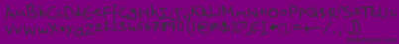 RichsRiting-Schriftart – Schwarze Schriften auf violettem Hintergrund