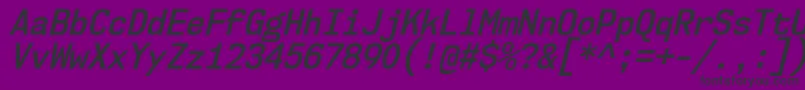 Lisätietoja Nk57MonospaceScSbIt-fontista Nk57MonospaceScSbIt-fontti – mustat fontit violetilla taustalla