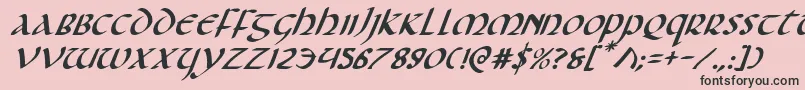 Foucaultei Font – Black Fonts on Pink Background