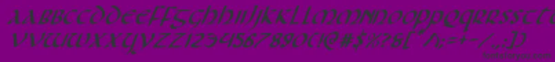 Foucaultei Font – Black Fonts on Purple Background