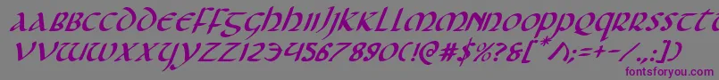 Foucaultei Font – Purple Fonts on Gray Background