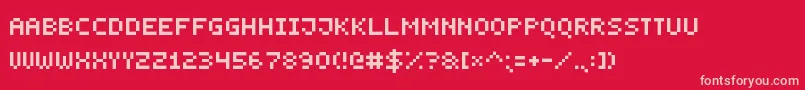 fuente SmallestPixel7 – Fuentes Rosadas Sobre Fondo Rojo