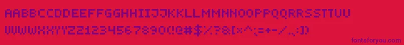 SmallestPixel7 Font – Purple Fonts on Red Background